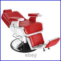 All Purpose Heavy Duty Hydraulic Red Recliner Barber Chair Salon Spa Beauty
