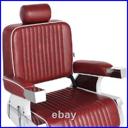 All Purpose Heavy Duty Hydraulic Red Recliner Barber Chair Salon Spa Beauty
