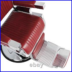 All Purpose Heavy Duty Hydraulic Red Recliner Barber Chair Salon Spa Beauty