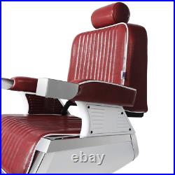 All Purpose Heavy Duty Hydraulic Red Recliner Barber Chair Salon Spa Beauty