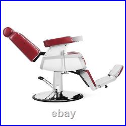 All Purpose Heavy Duty Hydraulic Red Recliner Barber Chair Salon Spa Beauty