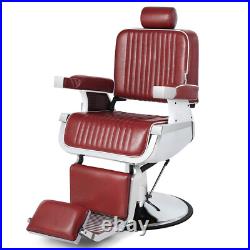 All Purpose Heavy Duty Hydraulic Red Recliner Barber Chair Salon Spa Beauty