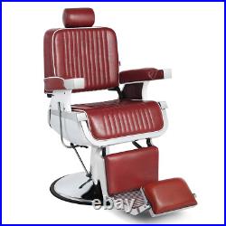 All Purpose Heavy Duty Hydraulic Red Recliner Barber Chair Salon Spa Beauty