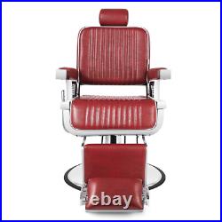 All Purpose Heavy Duty Hydraulic Red Recliner Barber Chair Salon Spa Beauty
