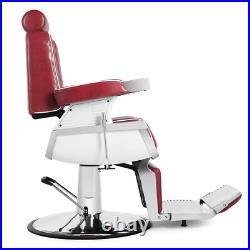 All Purpose Heavy Duty Hydraulic Red Recliner Barber Chair Salon Spa Beauty