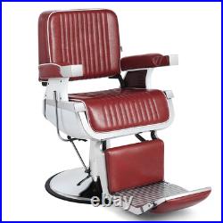 All Purpose Heavy Duty Hydraulic Red Recliner Barber Chair Salon Spa Beauty