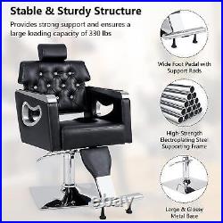 All Purpose Heavy Duty Vintage Hydraulic Recline Barber Chair Salon Beauty Chair