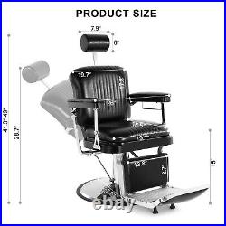 All Purpose Heavy Duty Vintage Hydraulic Reclining Barber Chair Salon Beauty Spa