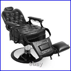 All Purpose Recline Heavy Duty Hydraulic Barber Chair Salon Beauty Styling Black