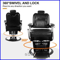 All Purpose Vintage Heavy Duty Hydraulic Recliner Barber Chair Salon Beauty