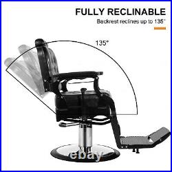All Purpose Vintage Heavy Duty Hydraulic Recliner Barber Chair Salon Spa Beauty