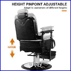 All Purpose Vintage Heavy Duty Hydraulic Recliner Barber Chair Salon Spa Beauty
