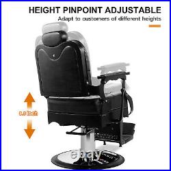 All Purpose Vintage Heavy Duty Hydraulic Recliner Barber Chair Spa Salon Beauty