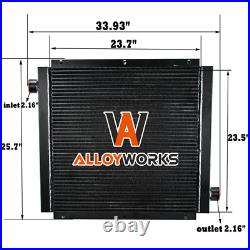 Aluminum Mobile Hydraulic Oil Cooler Heavy Duty Industrial 0-120GPM 90HP BK