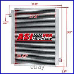 Aluminum Mobile Hydraulic Oil Cooler Heavy Duty Industrial 155HP 0-140GPM Silver