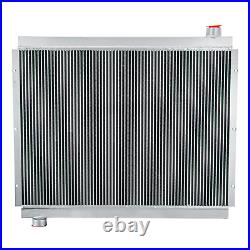 Aluminum Mobile Hydraulic Oil Cooler Heavy Duty Industrial 155HP 0-140GPM Silver