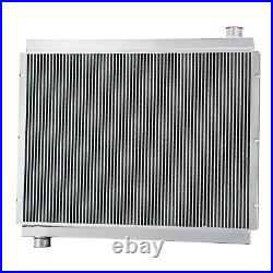 Aluminum Mobile Hydraulic Oil Cooler Heavy Duty Industrial 155HP 0-140GPM Silver
