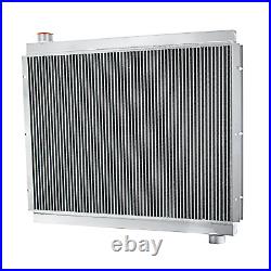 Aluminum Mobile Hydraulic Oil Cooler Heavy Duty Industrial 155HP 0-140GPM Silver