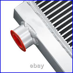 Aluminum Mobile Hydraulic Oil Cooler Heavy Duty Industrial 155HP 0-140GPM Silver