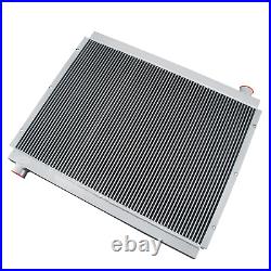 Aluminum Mobile Hydraulic Oil Cooler Heavy Duty Industrial 155HP 0-140GPM Silver