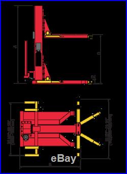 Amgo Hydraulics Sml-6 Portable Single Post Car Truck Lift 6000 Lb. Capacity