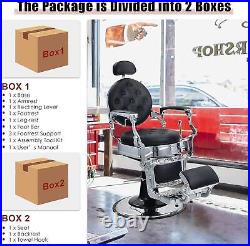 Antique Barber Chair Heavy Duty Barber Chairs Hydraulic Reclining Salon Chair