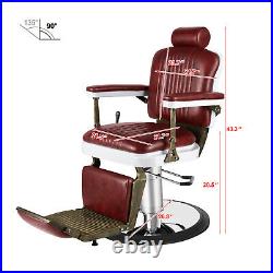 Antique HeavyDuty Barber Chair Hydraulic Recline Beauty SalonSpa Shampoo Styling