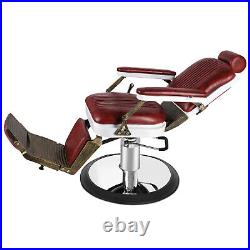 Antique HeavyDuty Barber Chair Hydraulic Recline Beauty SalonSpa Shampoo Styling