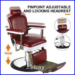 Antique HeavyDuty Barber Chair Hydraulic Recline Beauty SalonSpa Shampoo Styling