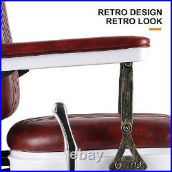 Antique HeavyDuty Barber Chair Hydraulic Recline Beauty SalonSpa Shampoo Styling