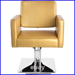 Artist Hand Gold Hydraulic Barber Chair Heavy Duty Hair Beauty Salon 360°Styling
