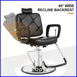Artist Hand Left Handed Heavy Duty Hydraulic Recliner Barber Chair Stylist Salon