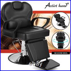 Artist hand Barber Chair All Purpose Heavy Duty Hydraulic Reclining Salon Beauty