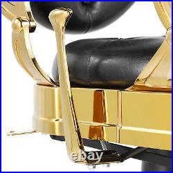 Artist hand Black+Gold Vintage Hydraulic Barber Chair Heavy Duty Salon Styling