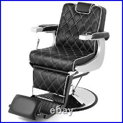 Artist hand Vintage Heavy Duty Hydraulic Recline Barber Chair Salon Beauty Black