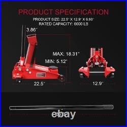 BIG RED Torin Hydraulic Heavy Duty Steel Service Pump, 6000LB, T830025