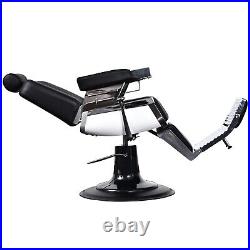 BarberPub All Purpose Heavy Duty Vintage Hydraulic Recline Spa Barber Chair 2008