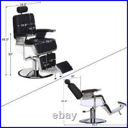 BarberPub Classic Modern Luxury Barber Chair Heavy Duty Hydraulic 3833