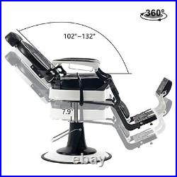 BarberPub Heavy Duty Metal Professional Hydraulic Reclining Barber Chair 8730