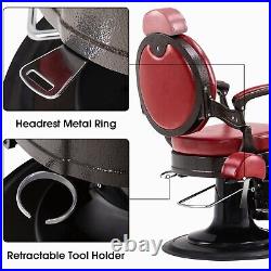 BarberPub Heavy Duty Metal Vintage Barber Chair All Purpose Hydraulic Chair 2933