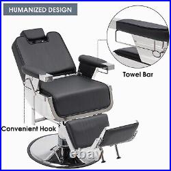 BarberPub Heavy Duty Vintage Barber Chair Hydraulic Recline Spa Equipment 3819