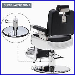 BarberPub Heavy Duty Vintage Barber Chair Hydraulic Recline Spa Equipment 3819