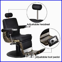 BarberPub Vintage Barber Chair Heavy Duty Hydraulic Recline Spa Equipment 2905