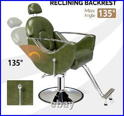 Barber Chair All Purpose Heavy Duty Hydraulic Recline Salon Beauty Styling Chair