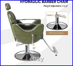 Barber Chair All Purpose Heavy Duty Hydraulic Recline Salon Beauty Styling Chair