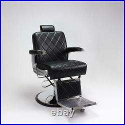 Barber Chair Black 4 KING Heavy Duty Hydraulic Recline Barber Salon Furniture