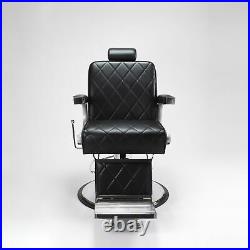 Barber Chair Black 4 KING Heavy Duty Hydraulic Recline Barber Salon Furniture