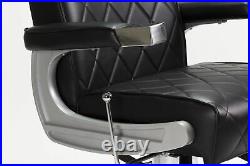 Barber Chair Black 4 KING Heavy Duty Hydraulic Recline Barber Salon Furniture