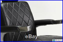 Barber Chair Black KING Heavy Duty Hydraulic Recline Barber Shop Salon Furniture