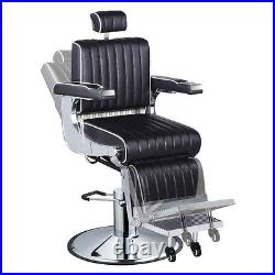 Barber Chair Heavy Duty Hydraulic Barbering Chair BELGRANO in Black